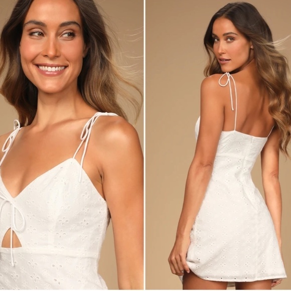 LULU's Bachelorette Engagement Bridal Shower Honeymoon Resort Mini Dress - Picture 4 of 4